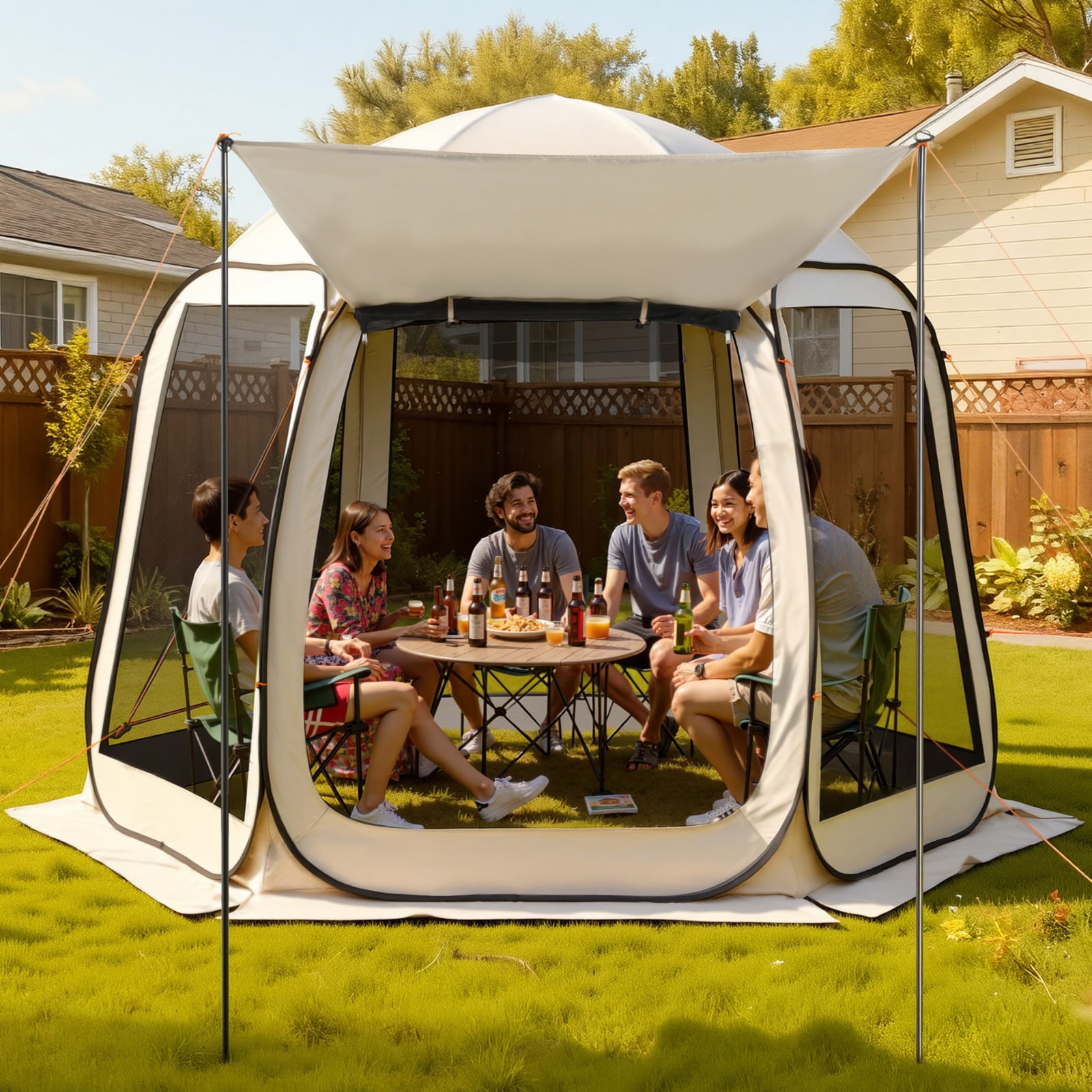 Pop Up Screen House Tent For Camping, Garden And Outdoor Use_voghion.com